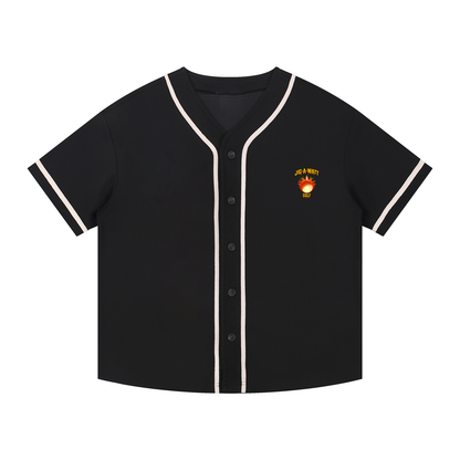 Contrast Piped Button-Up Jersey