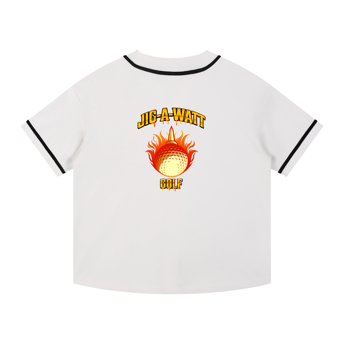 Contrast Piped Button-Up Jersey